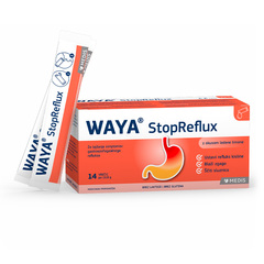 Waya StopReflux, tekoče peroralna suspenzija za lajšanje simptomov gastroezofagealnega refulksa - vrečke (14 vrečk)