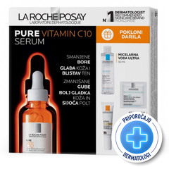 LRP Redermic Pure Vitamin C10, paket za nego in zaščito kože obraza (30 ml + 50 ml + 1,5 ml + 15 ml)
