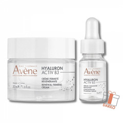 Avene Hyaluron Activ B3, anti-age paket nego obraza - krema in serum (50 ml + 10 ml) 