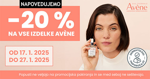 Avene vam je na voljo 20% ugodneje.