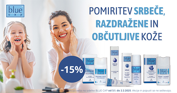 Vsi izdelki Blue Cap so vam na voljo 15% ugodneje.