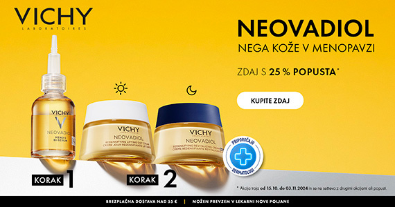 Vichy Neovadiol vam je na voljo 25% ugodneje.