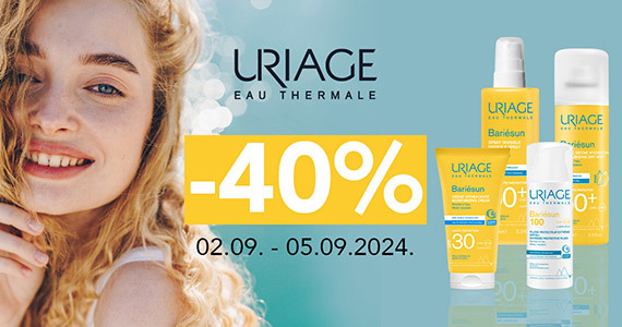 Vsi izdelki Uriage Bariesun so vam na voljo 40% ugodneje.