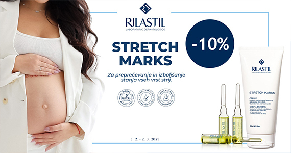 Izdelki Rilastil Stretch Marks so vam na voljo 10% ugodneje.