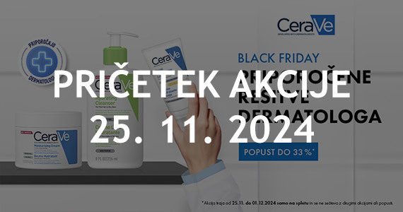 CeraVe Black Friday na Lekarnar.com: CeraVe izdelki so vam na voljo do 33% ugodneje