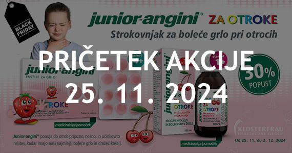 Junior-angini Black Friday na Lekarnar.com: Junior-angini so vam na voljo 30% ugodneje.