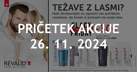 Revalid Black Friday na Lekarnar.com: Revalid izdelki so vam na voljo 30% ugodneje.