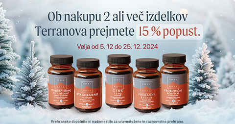 Ob nakupu 2 ali več izdelkov Terranova prejmete 15% popust.