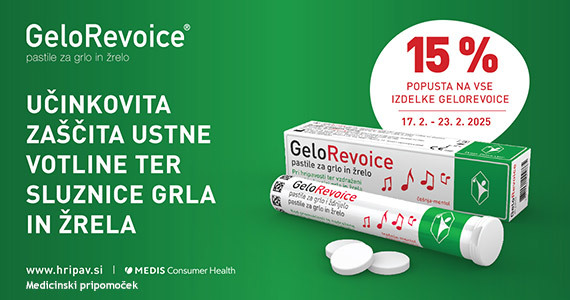 GeloRevoice pastile za grlo so vam na voljo 20% ugodneje.