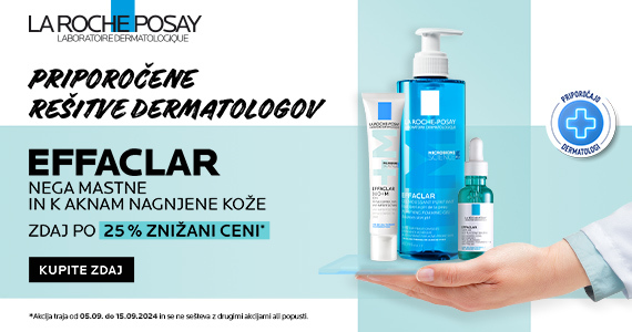 Vsi izdelki La Roche-Posay Effaclar so vam na voljo 25% ugodneje