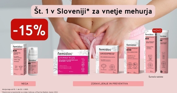 Vsi izdelki Femidoc so vam na voljo 15% ugodneje