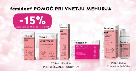 Vsi izdelki Femidoc so vam na voljo 15% ugodneje