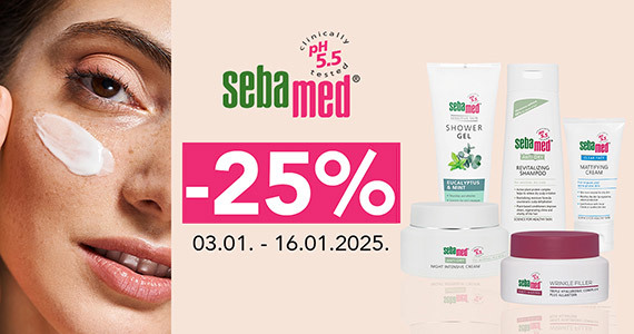 Vsi izdelki Sebamed so vam na voljo 25% ugodneje.