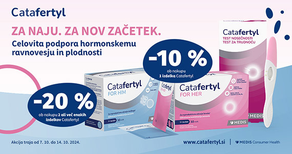 Ob nakupu 1 izdelka Catafertyl prejmete 10% popust, ob nakupu 2 ali več izdelkov pa kar 20% popust.