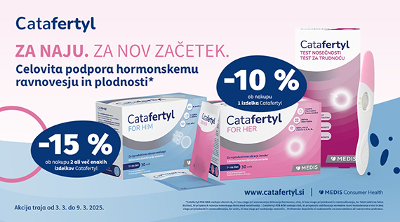 Ob nakupu 1 izdelka Catafertyl prejmete 10% popust, ob nakupu 2 ali več izdelkov pa kar 15% popust