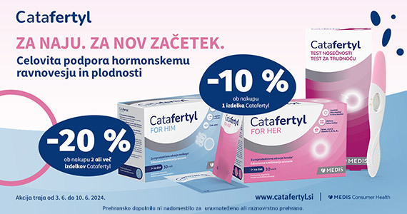 Ob nakupu 1 izdelka Catafertyl prejmete 10% popust, ob nakupu 2 ali več izdelkov pa kar 20% popust.