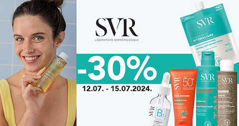 SVR vikend na Lekarnar.com: Vsi izdelki SVR so vam na voljo 30% ugodneje.
