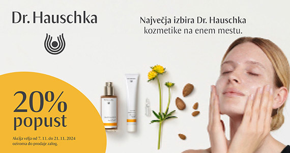 Kozmetika Dr. Hauschka vam je na voljo 20% ugodneje.