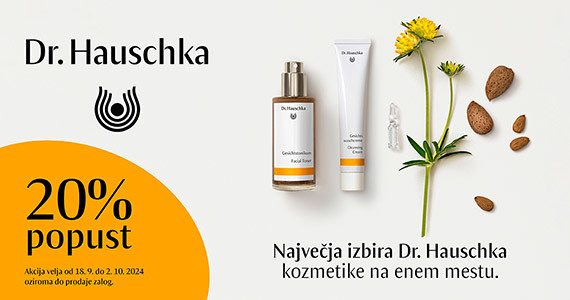 Kozmetika Dr. Hauschka vam je na voljo 20% ugodneje.