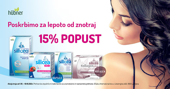 Vsi izdelki Silicea so vam na voljo 15% ugodneje