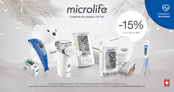 Microlife izdelki so vam na voljo 15% ugodneje