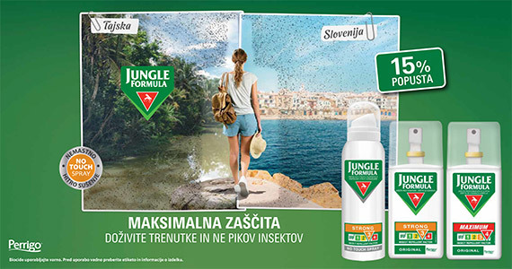 Jungle Formula – maksimalna zaščita pred insekti vam je na voljo 15% ugodneje.