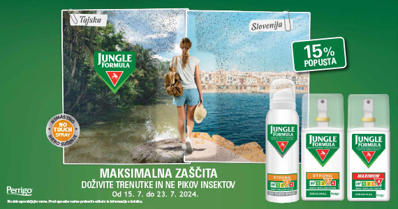 Jungle Formula – maksimalna zaščita pred insekti vam je na voljo 15% ugodneje