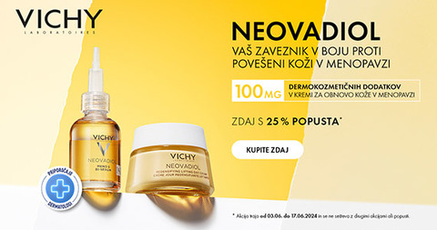 Vsi anti-age izdelki Vichy so vam na voljo 25% ugodneje.