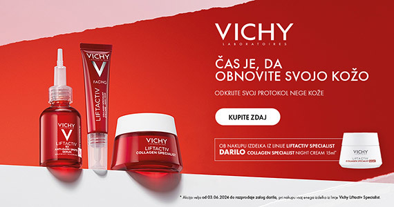 Ob nakupu vsakega izdelka Vichy Liftactiv Specialist prejmete darilo: Vichy Liftactiv Collagen Specialist nočno kremo (15 ml).