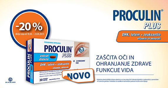 Proculin Plus mehke kapsule so vam na voljo 20% ugodneje.