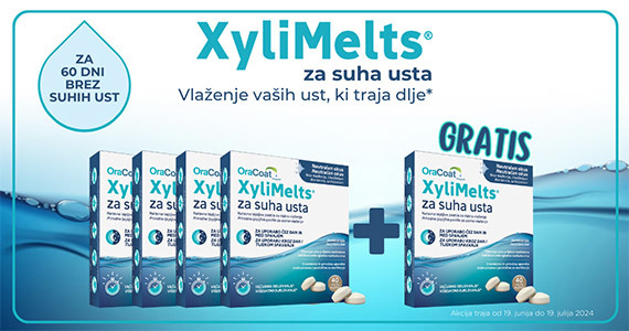 Ob nakupu 4 izdelkov Xylimelts prejmete darilo: Xylimelts OraCoat pastile za suha usta s ksilitolom (40 pastil).