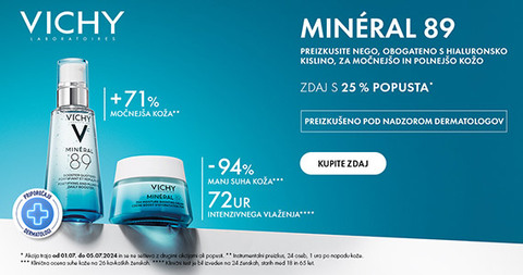 Vichy Mineral 89 izdelki so vam na voljo 25% ugodneje.