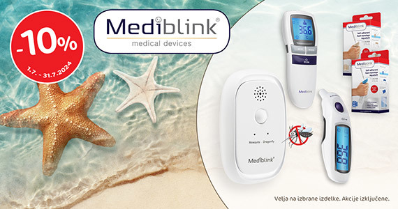 Izbrani izdelki Mediblink so vam v mesecu juliju na voljo 10% ugodneje.