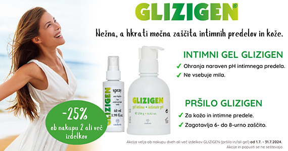 Ob nakupu 2 ali več izdelkov Glizigen boste prejeli kar 25% popust.