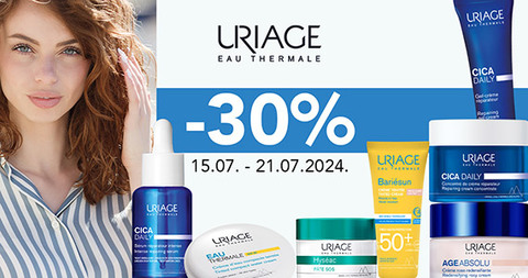 Vsi izdelki Uriage so vam na voljo kar 30% ugodneje.