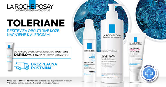 [Brezplačana dostava] ob nakupu izdelkov La Roche-Posay Toleriane in Rosaliac + darilo ob nakupu 2 izdelkov: LRP Toleriane Sensitive krema (15 ml).