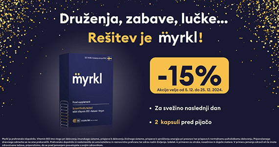 Myrkl vam je na voljo 15% ugodneje