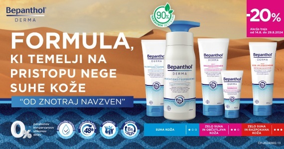 Linija izdelkov Bepanthol Derma vam je na voljo 20% ugodneje