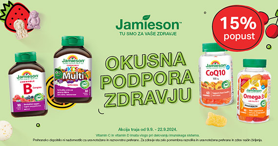 Izdelki Jamieson v zabavnih formatih so vam na voljo 15% ugodneje.