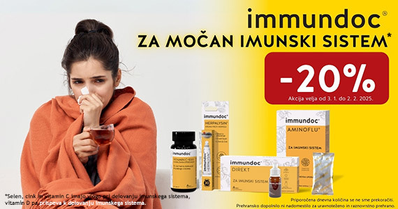 Vsi izdelki immundoc so vam na voljo 20% ugodneje