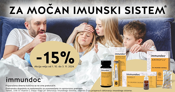 Vsi izdelki immundoc so vam na voljo 15% ugodneje.