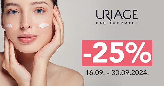 Vsi izdelki Uriage so vam na voljo 25% ugodneje.