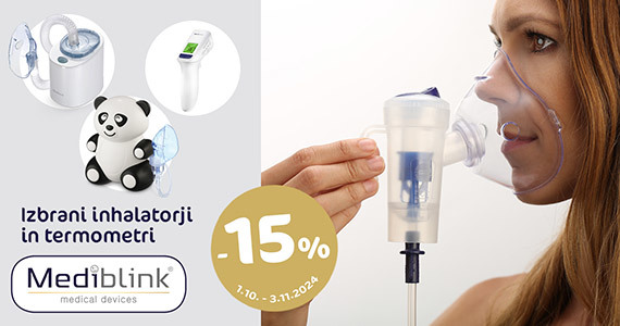 Izbrani inhalatorji in termometri Mediblink so vam na voljo 15% ugodneje