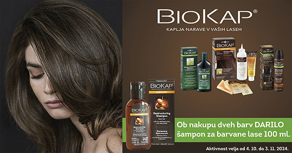 Ob nakupu 2 barv za lase BioKap prejmete darilo:  BioKap šampon za barvane lase (100 ml). - Slika 1