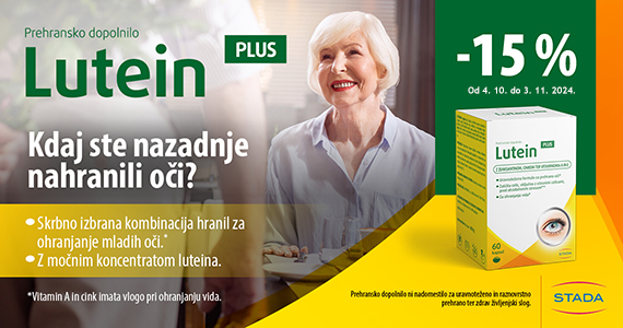 Lutein Plus mehke kapsule so vam na voljo 15% ugodneje.