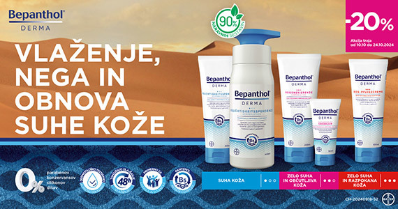 Vsi izdelki Bepanthol Derma so vam na voljo kar 20% ugodneje.