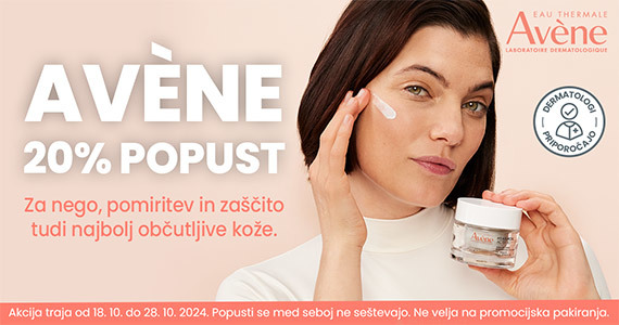 Avene dnevi na Lekarnar.com: Vsi izdelki Avene so vam na voljo 20% ugodneje.