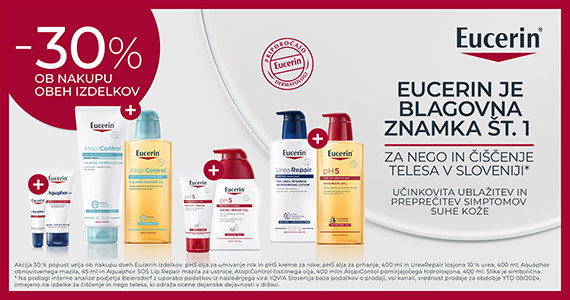 Eucerin rutine so vam na voljo 30% ugodneje.