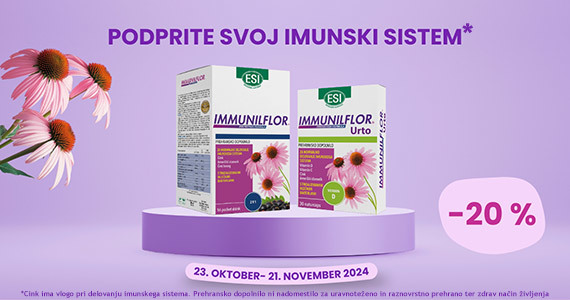 Izdelka Immunilflor sta vam na voljo 20% ugodneje.