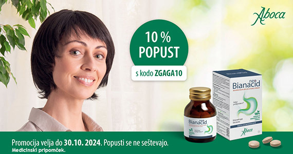 Izdelka Neobianacid Aboca sta vam na voljo 10% ugodneje